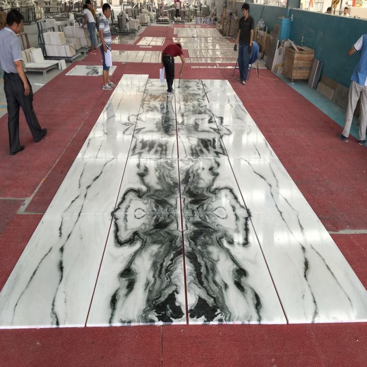 white marble tile