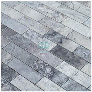 Mozek Bata Travertine Kelabu Perak