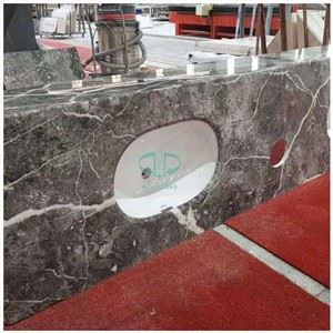 Tundra Grey Marble Vanity Top