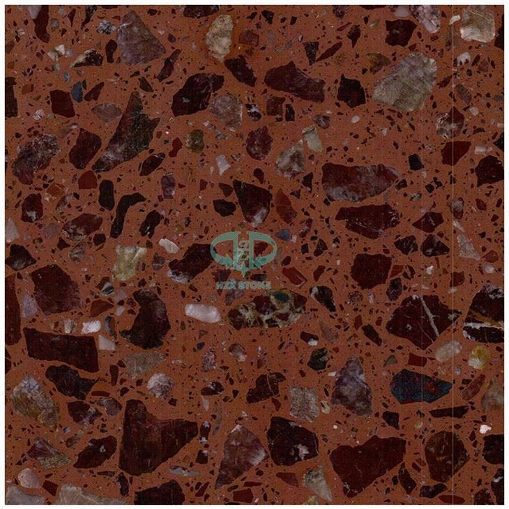Precast Red Terrazzo Stone
