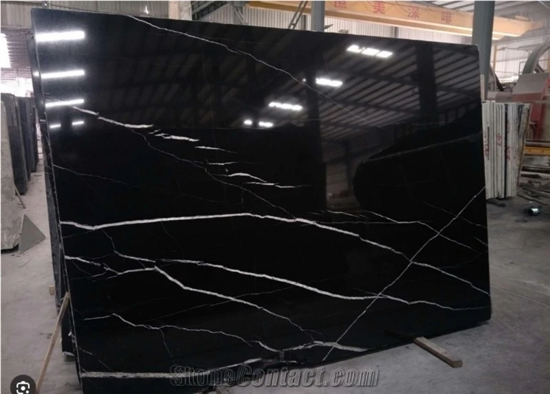 Papak Marmar Marquina Hitam