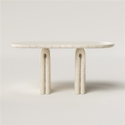 Meja Makan Travertine 2